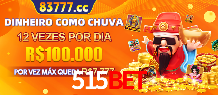 Banner do programa de recompensas Recomende para amigos do 515bet, detalhando os bônus por convidar amigos, com prêmios que chegam a R$288.888.